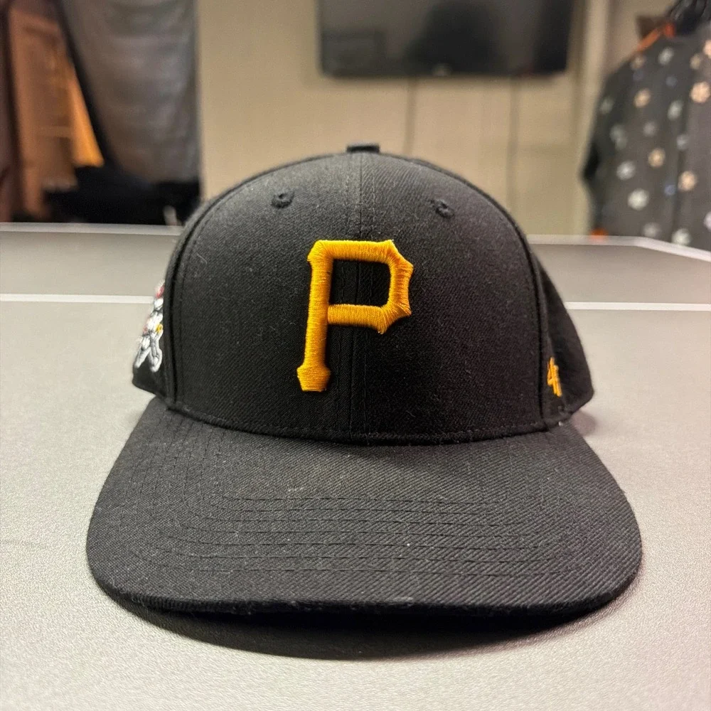 47 Brand Pittsburgh Pirates Youth Snapback Hat Black MLB Baseball Cap Side Patch